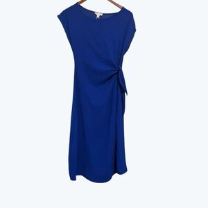 See You Monday Royal Blue Cocktail Dress XS
Side Tie Faux Wrap Midi